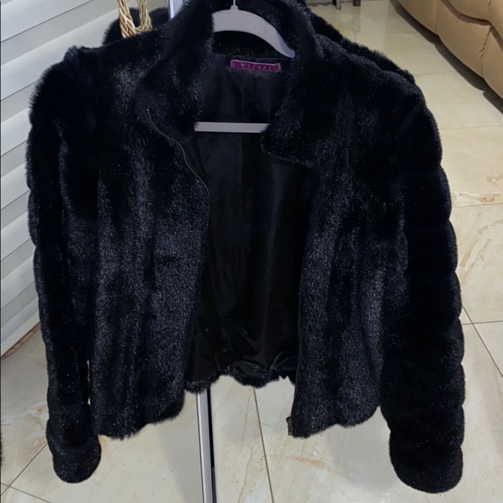 VELVET faux fur jacket